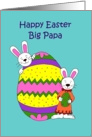 Bunnies with an Easter egg to Big Papa card