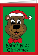 Baby’s first christmas bear card