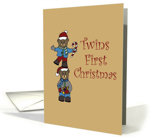 Twin bears first christmas card (323442)