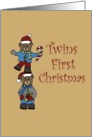 Twin bears first christmas card