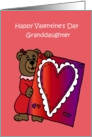 Girl bear with a valentine card