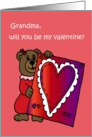 Girl bear with a valentine card