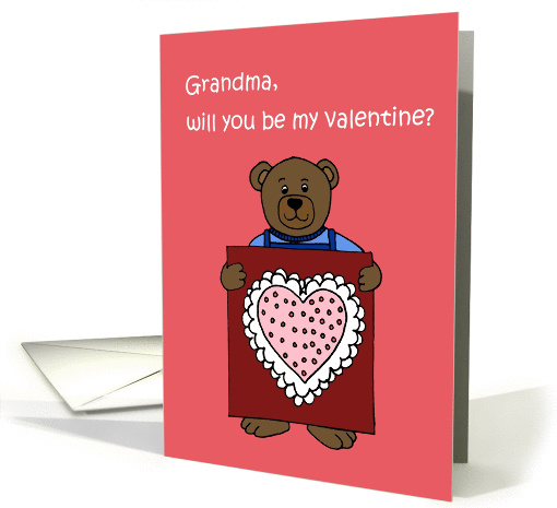 Boy bear with a valentine card (355653)