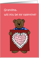 Boy bear with a valentine card