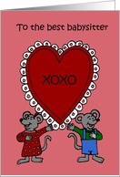 babysitter valentine card