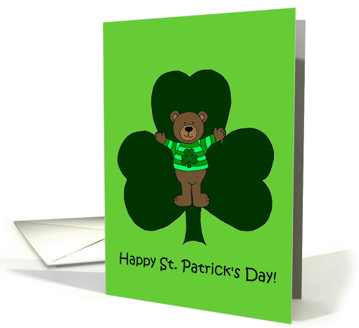 St. Patrick's day Bear card (375083)