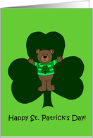 St. Patrick’s day Bear card