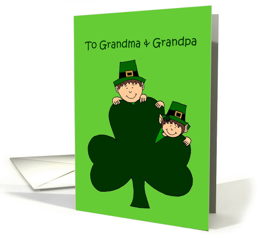St. Patrick's day greeting for grandparents card (375948)