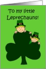 twin leprechauns card