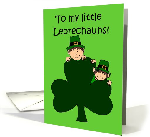 twin leprechauns (brunettes) card (377451)