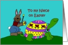 Colourful Easter turtle card