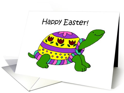 Colourful Easter turtle card (383939)