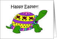 Colourful Easter turtle card