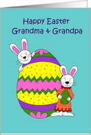 Bunnies with easter egg card