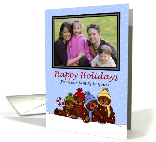 Bear family Christmas photo card (527115)