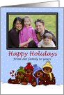 Bear family Christmas photo card