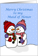 Merry Christmas Maid of Honor card