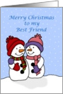 Merry Christmas Best friend card