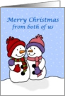 Merry Christmas snowmen card
