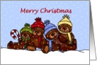 Merry Christmas bears card