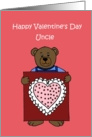 boy Bear holding a valentine for his uncle card