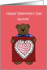 boy Bear holding a valentine for his aunt card