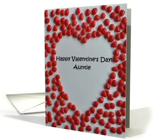Valentine candy heart card to Auntie card (558076)