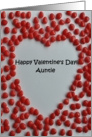 Valentine candy heart card to Auntie card