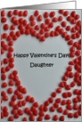 Valentine candy heart card to daughter card