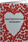 Valentine candy heart card to goddaughter card