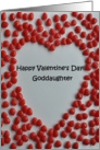 Valentine candy heart card to goddaughter card