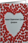 Valentine candy heart card to godson card