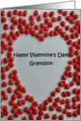 Valentine candy heart card to grandson card