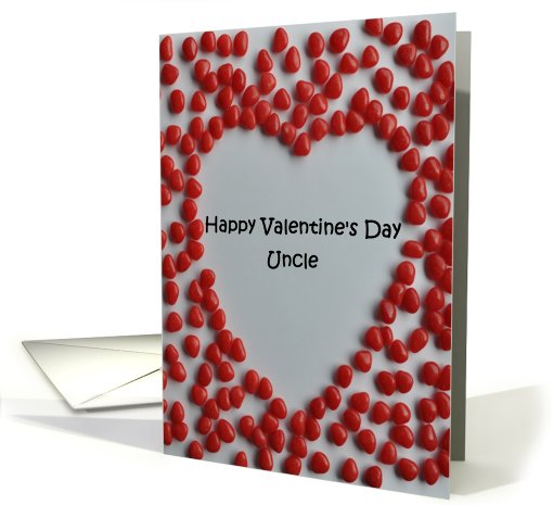 Valentine candy heart card to uncle card (558647)