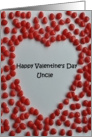 Valentine candy heart card to uncle card