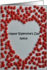 Valentine candy heart card to niece card