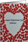 Valentine candy heart card to nephew card