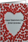 Valentine candy heart card to great grandpa card