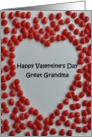 Valentine candy heart card to great grandma card