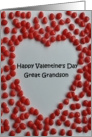 Valentine candy heart card to great grandson card