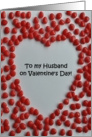 Valentine candy heart card to husband card