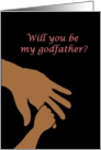 will you be my godfather in pink ethnic card