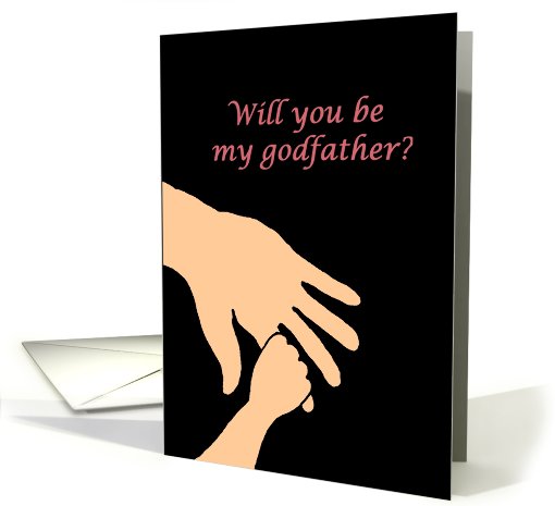 will you be my godfather in pink card (561137)