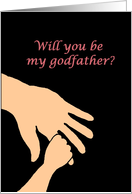 will you be my godfather in pink card