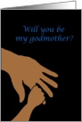 will you be my godmother in blue ethnic card