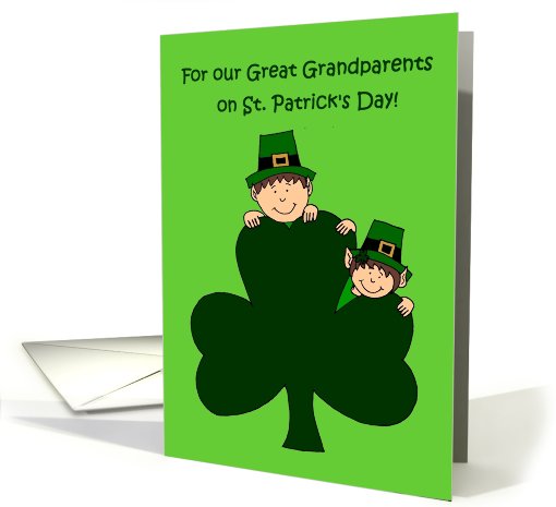 St. Patrick's day greetings for great grandparents card (569477)