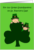 St. Patrick’s day greetings for great grandparents card
