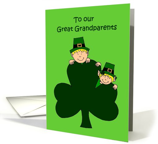 St. Patrick's day greetings for great grandparents card (569774)