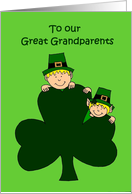 St. Patrick’s day greetings for great grandparents card