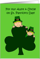 St. Patrick’s day greetings for aunt and uncle card